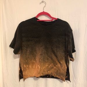 🖤 cropped vintage 23 side slit distressed tee!